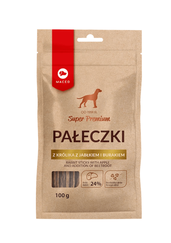 MACED SP Pałeczki z królika z jabłkiem i burakiem 100g