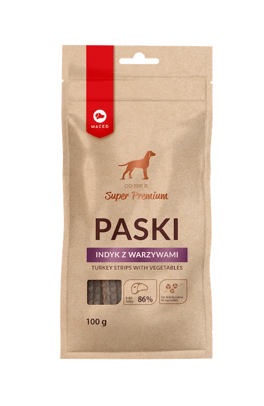 MACED SP Paski indyk z warzywami 100g