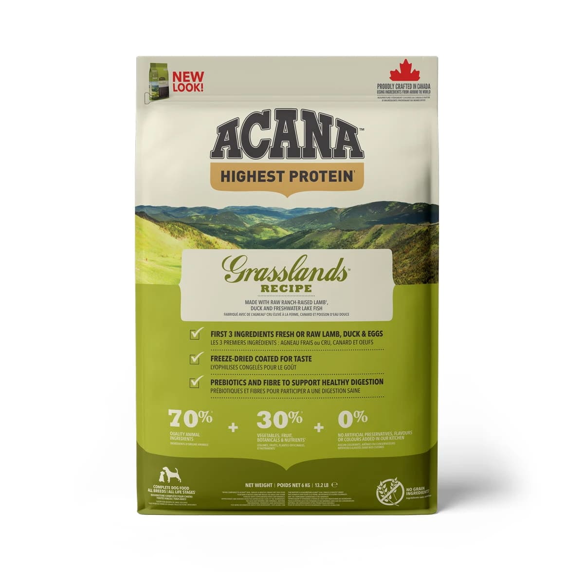 ACANA GRASSLANDS DOG 6kg- karma dla psów, jagnięcina, kaczka i ryby