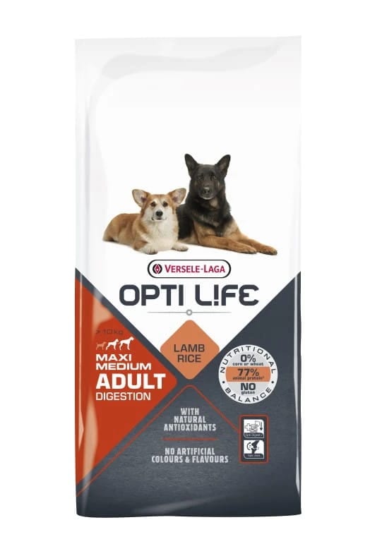 Opti Life Adult Digestion Medium & Maxi 12,5 kg - karma dla dorosłych psów ras średnich i dużych z wrażliwym układem pokarmowym