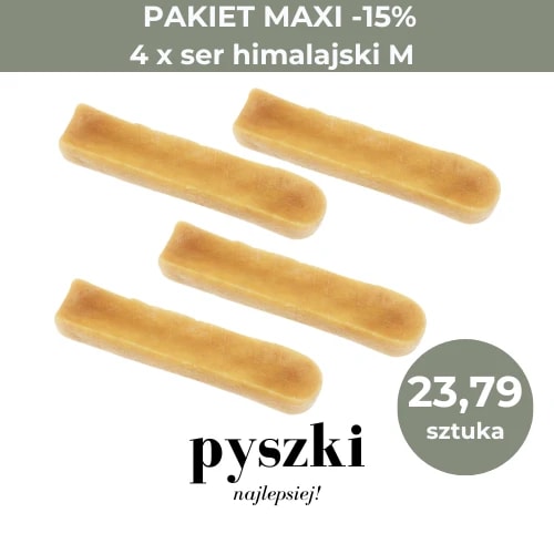 PAKIET MAXI Ser himalajski dla psa PYSZKI M  x4