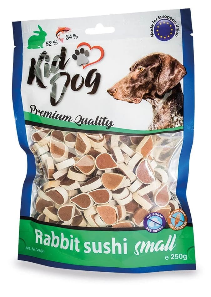 Przysmak dla psa małe sushi z królika Kiddog 250g