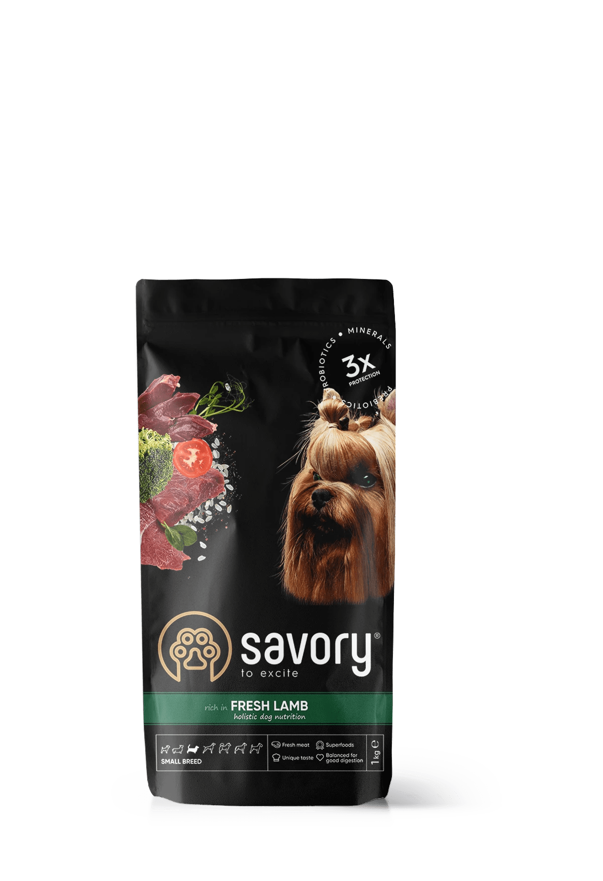 Savory Dog Adult Small Breed Lamb Karma Sucha Monoproteinowa Dla Dorosłych Psów Małych Ras 1 kg