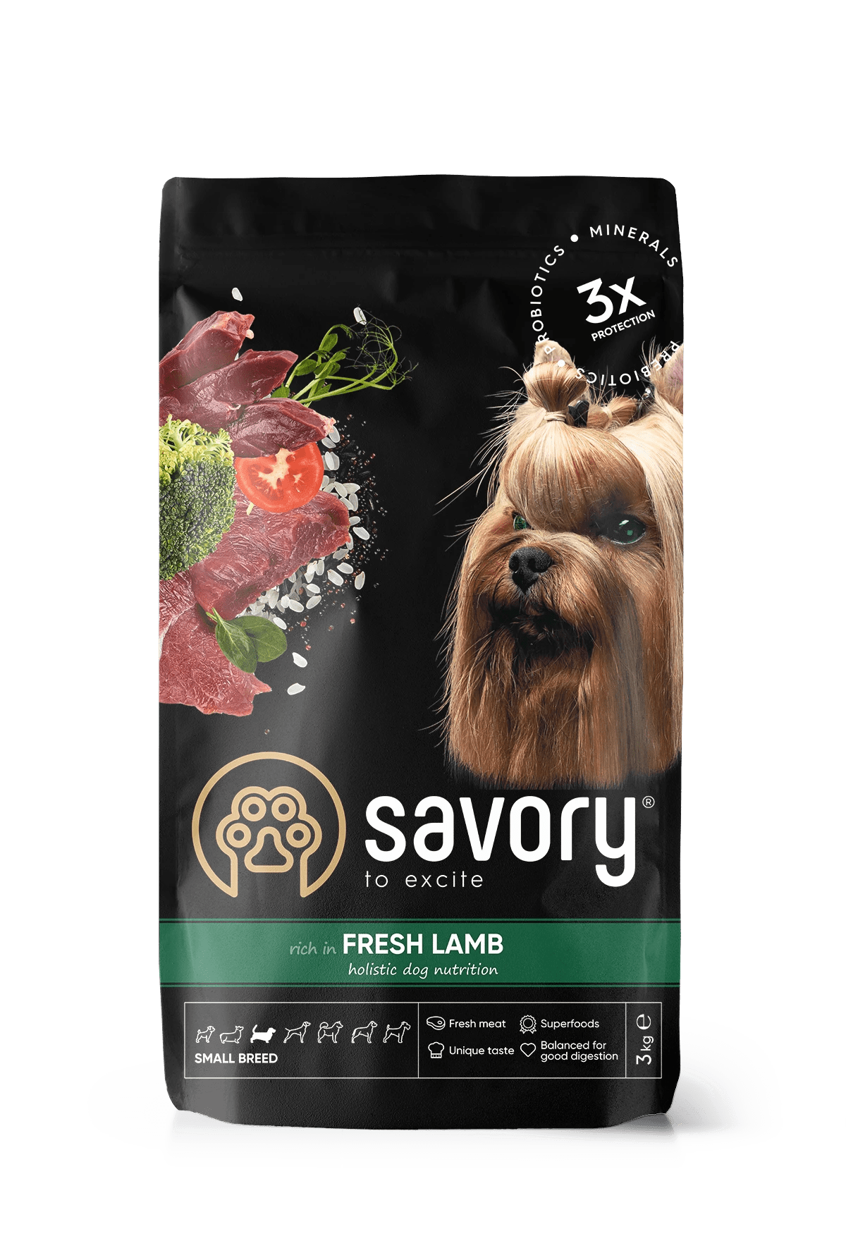 Savory Dog Adult Small Breed Lamb Karma Sucha Monoproteinowa Dla Dorosłych Psów Małych Ras 3 kg