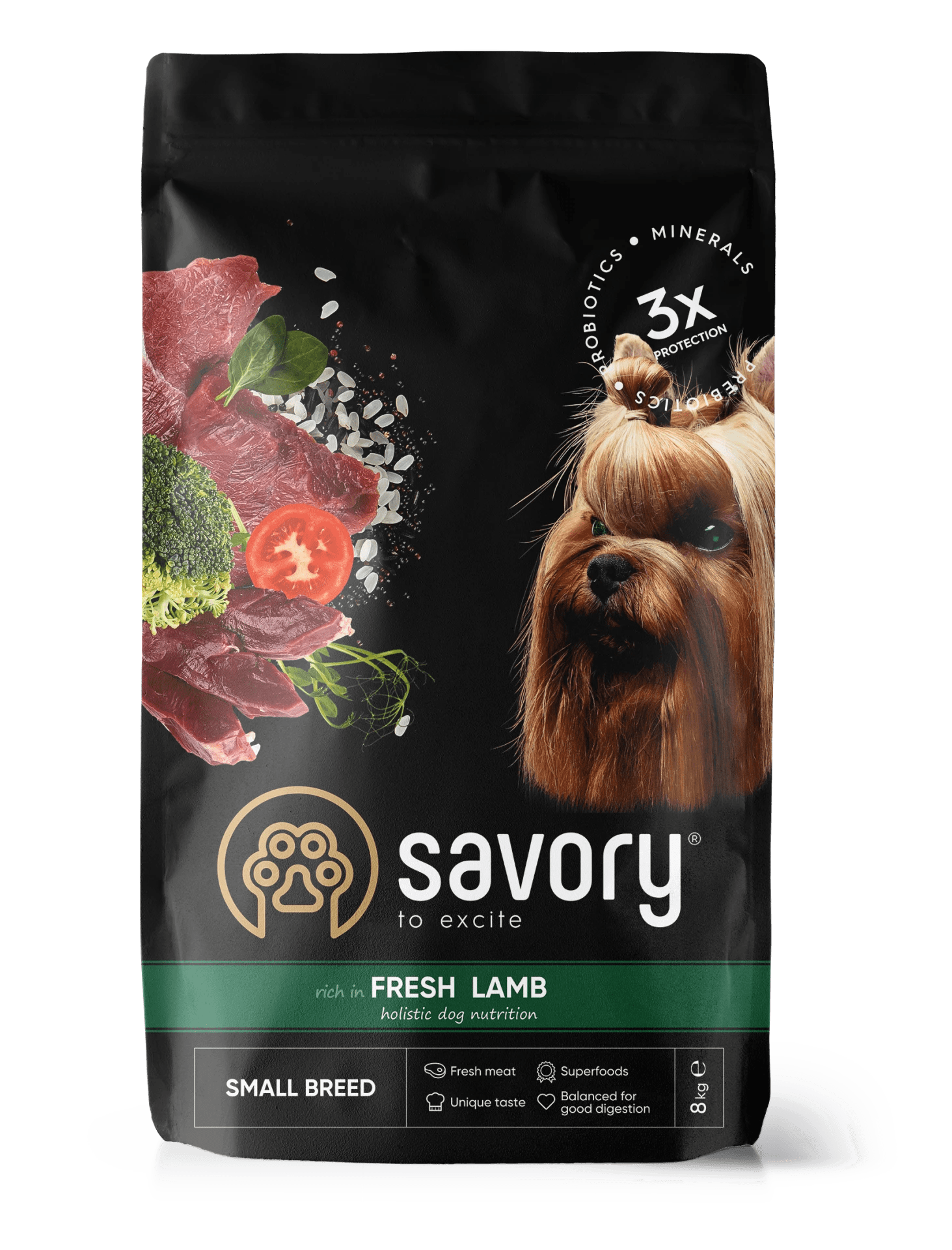 Savory Dog Adult Small Breed Lamb Karma Sucha Monoproteinowa Dla Dorosłych Psów Małych Ras 8 kg