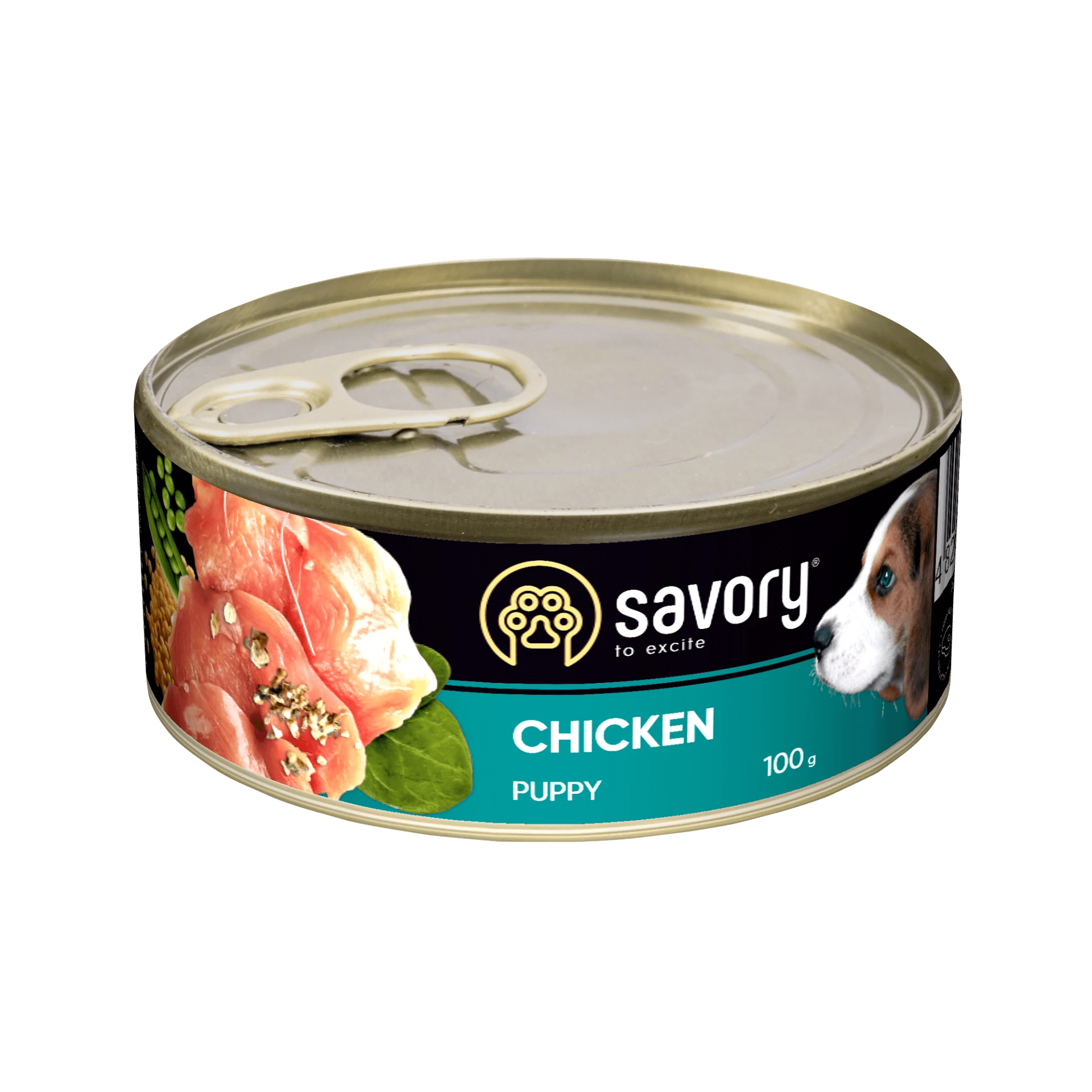 Savory Dog Puppy Chicken Karma Mokra Dla Szczeniąt Psów Wszystkich Ras z Kurczakiem 100 g