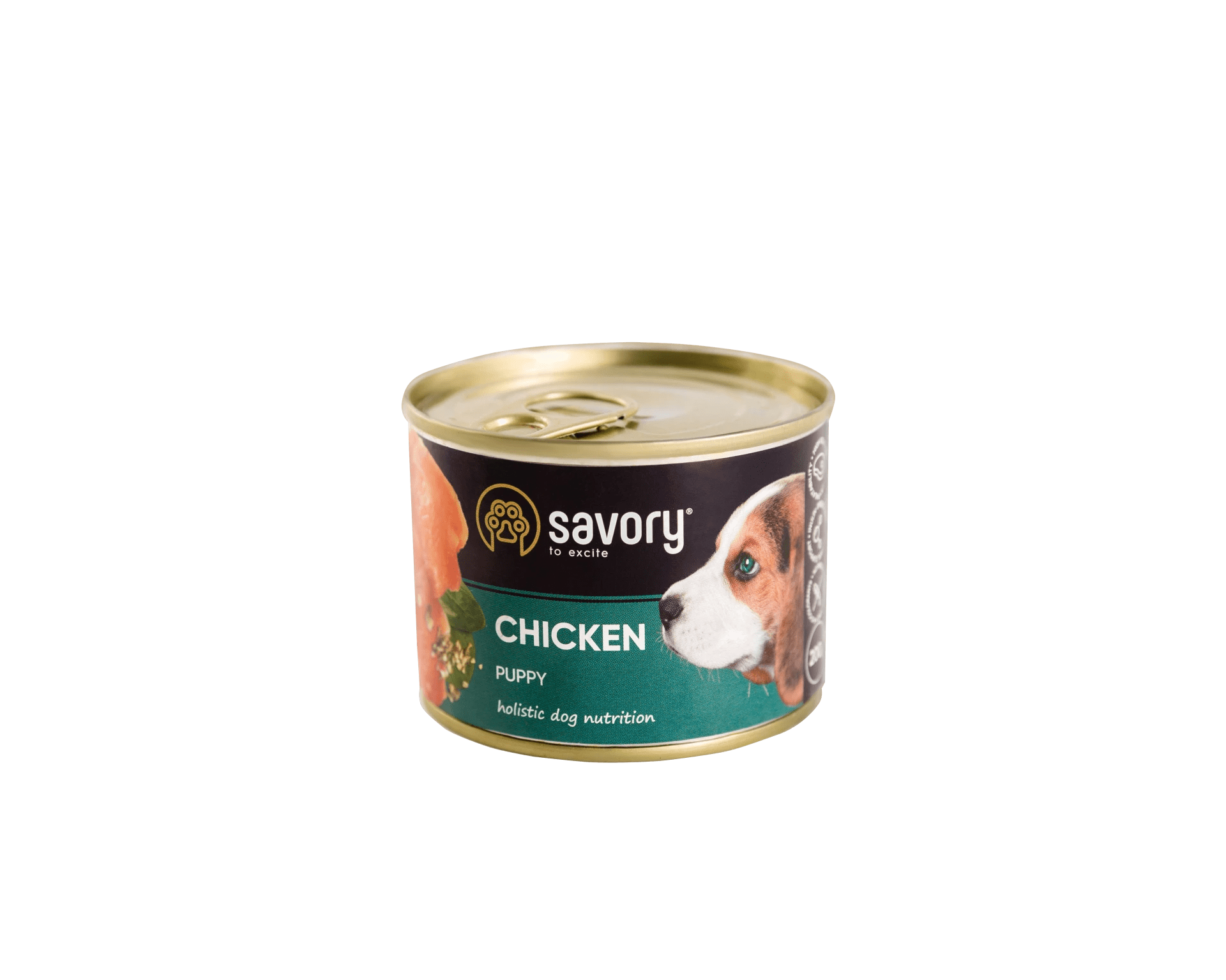 Savory Dog Puppy Chicken Karma Mokra Dla Szczeniąt Psów Wszystkich Ras z Kurczakiem 200 g