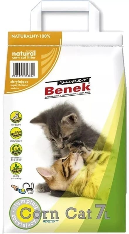 Super BENEK Corncat Naturalny Żwirek kukurydziany 7l