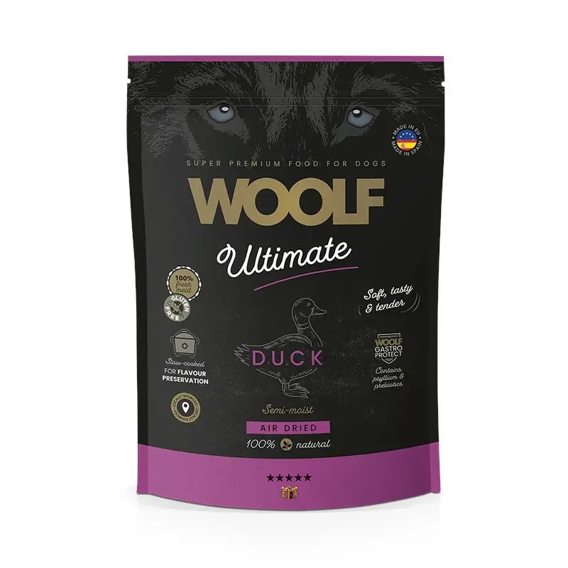 WOOLF Ultimate Dog Adult Duck - Półwilgotna Karma Dla Psa z Kaczką, 1kg