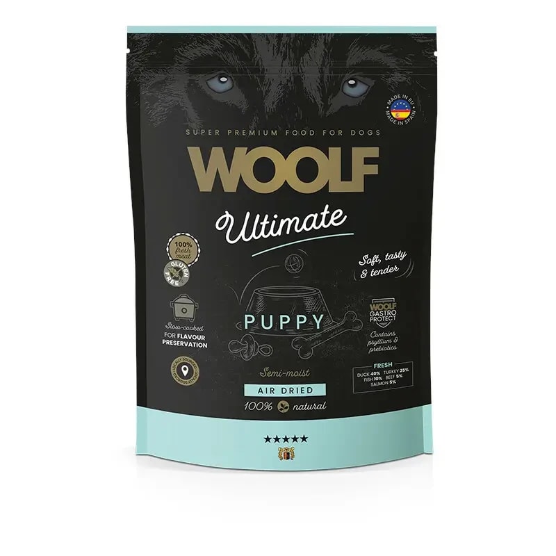 WOOLF Ultimate Dog Puppy - Półwilgotna Karma Dla Psa z Kaczką, 1kg