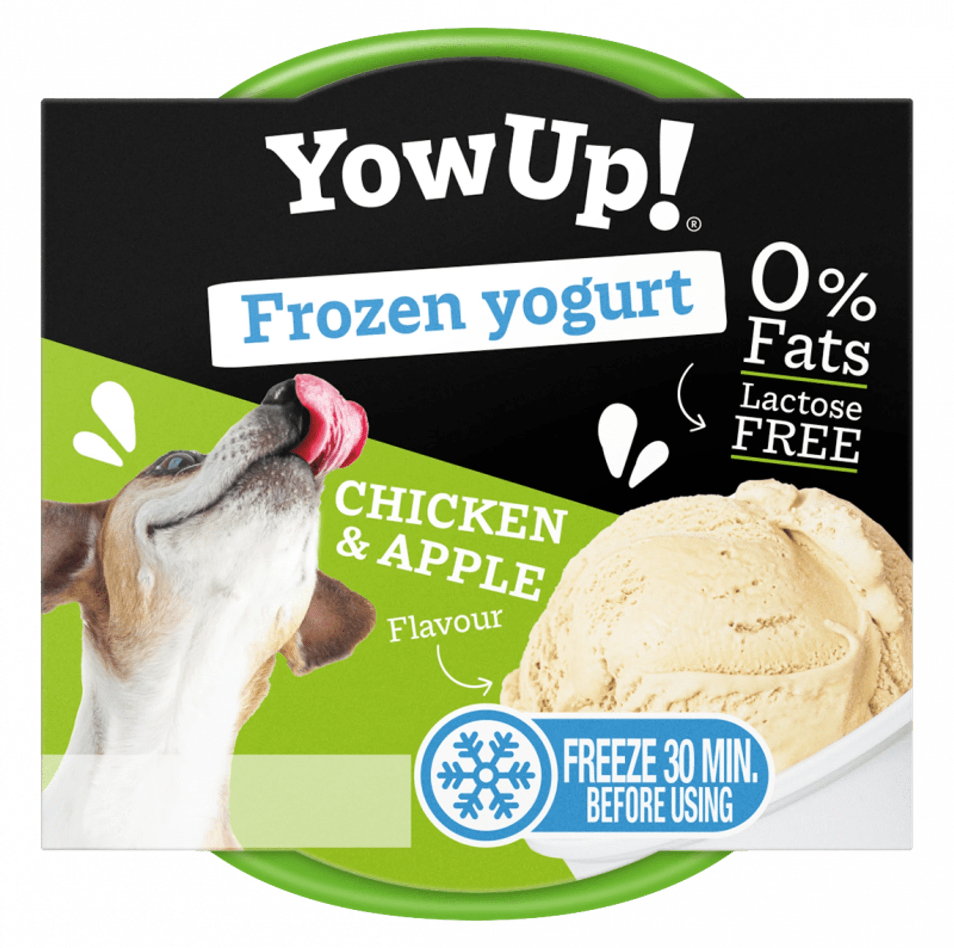 YOW UP! Chicken & Apple FROZEN YOGURT Jogurt do mrożenia o aromacie kurczaka i jabłka 110g