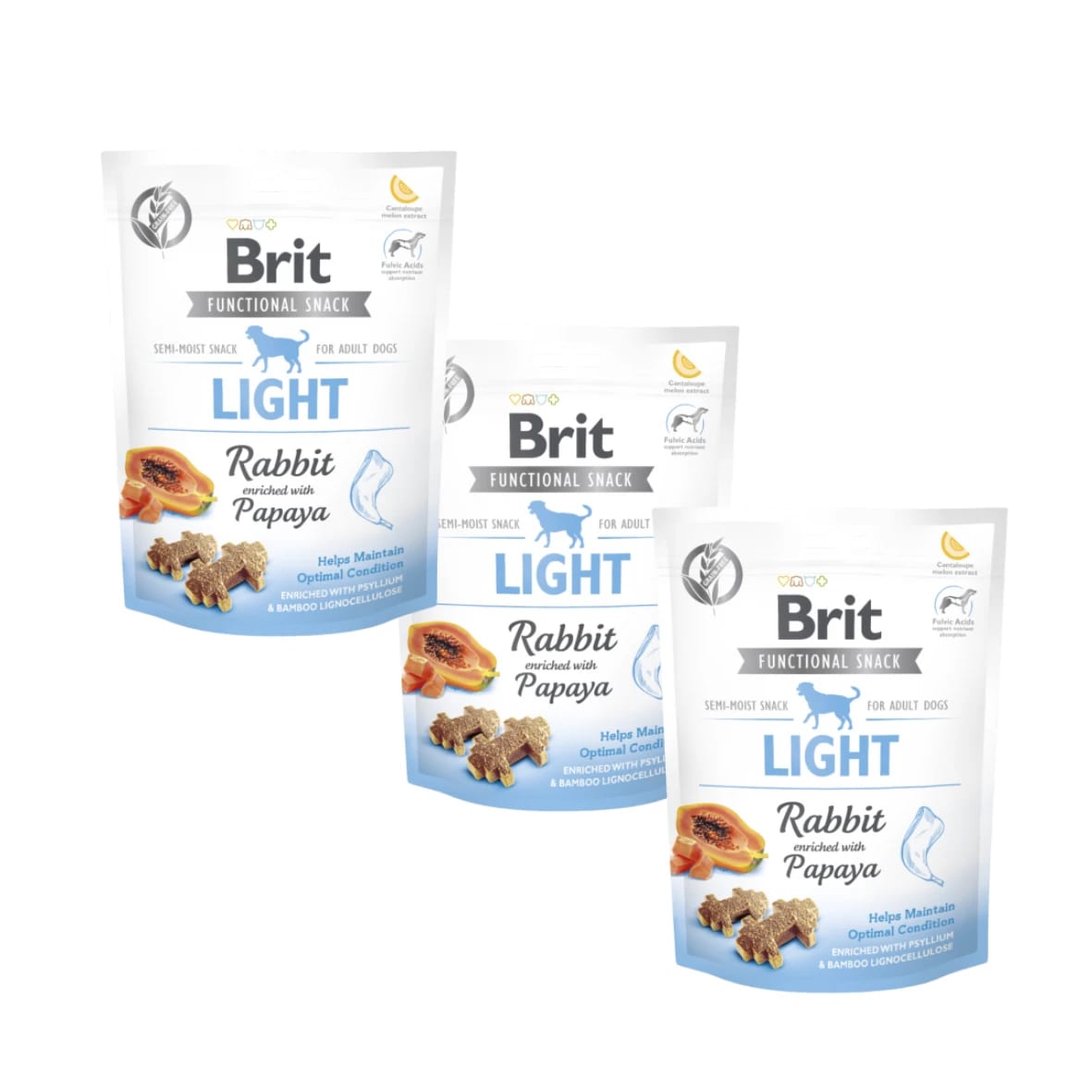 ZESTAW 3x Brit Care Dog Functional Snack Light Rabbit 150g