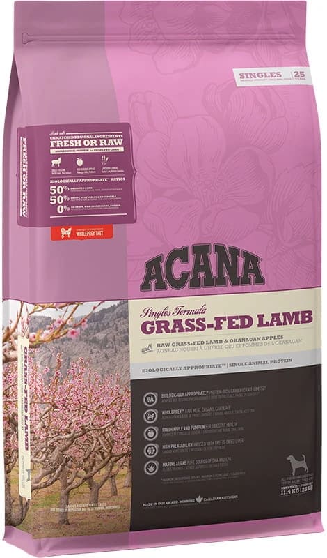 ACANA GRASS-FED LAMB DOG 11,4KG - monobiałkowa karma dla psa, jagnięcina i jabłko