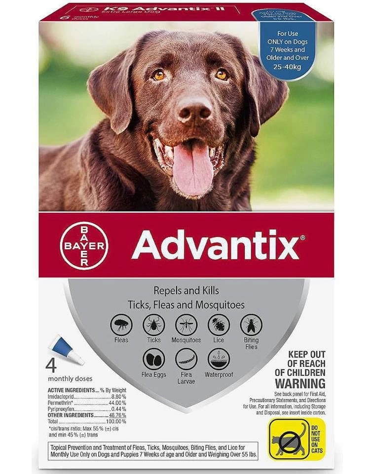 BAYER ADVANTIX Roztwór do nakrapiania dla psów od 25 do 40 kg (4 x 4 ml)