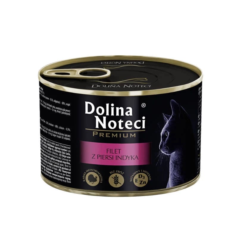 Dolina Noteci Premium dla kota Filet z piersi indyka 185g