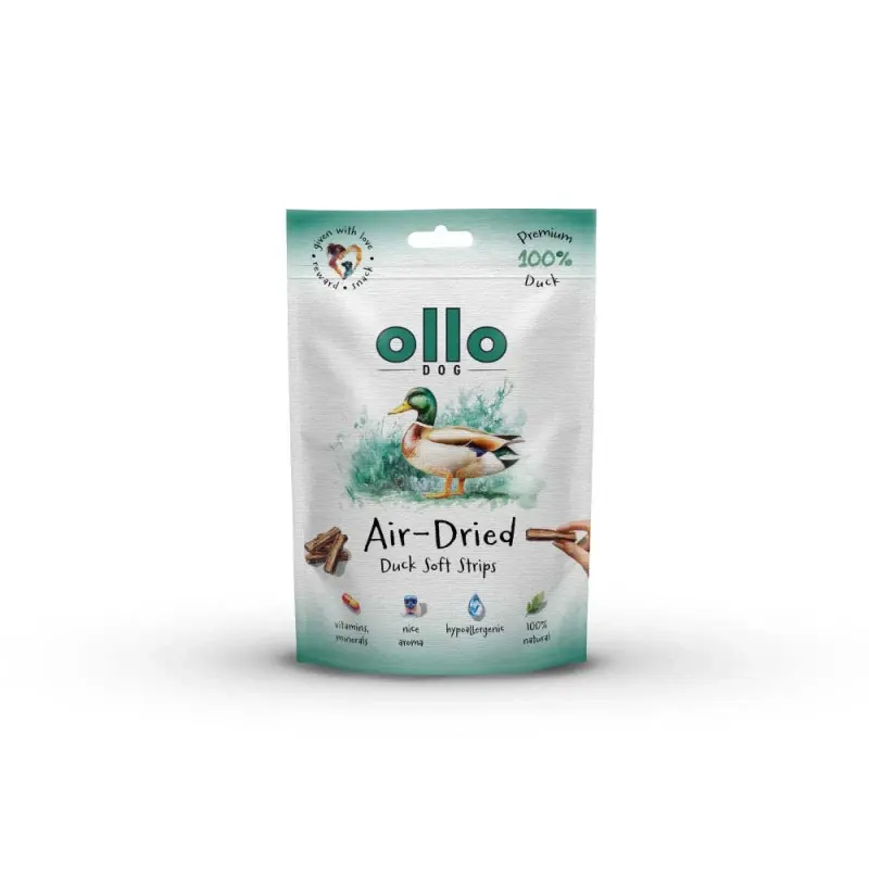 Ollo Air Dried Duck Soft Strips 80 g – naturalne przysmaki dla psa z kaczki