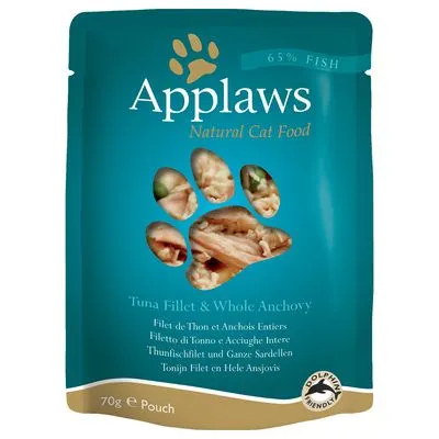 Applaws Filet z Tuńczyka z Anchois i z Wodorostami w Wywarze Rybnym 70g