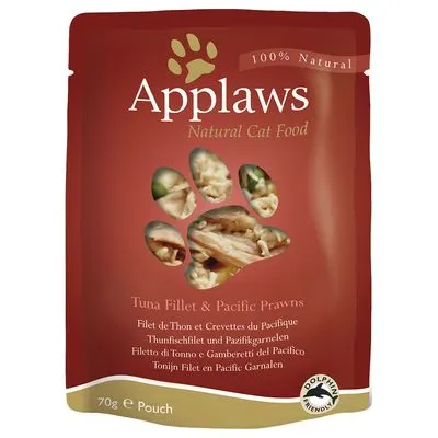 Applaws Filet z Tuńczyka z Krewetkami Pacyficznymi w Wywarze Rybnym 70g