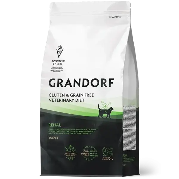 GRANDORF RENAL TURKEY- karma weterynaryjna z indykiem dla kotów dorosłych z chorobami i niewydolnością nerek 400g