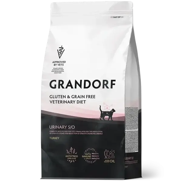 GRANDORF URINARY S/O  TURKEY- karma weterynaryjna z indykiem dla kotów dorosłych z chorobami układu moczowego 2kg