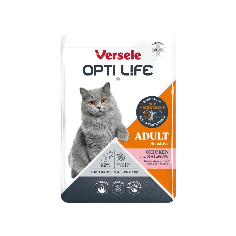 OPTI LIFE Cat Adult Salmon & Chicken Loaf – mokra karma dla kota z łososiem i kurczakiem 85 g
