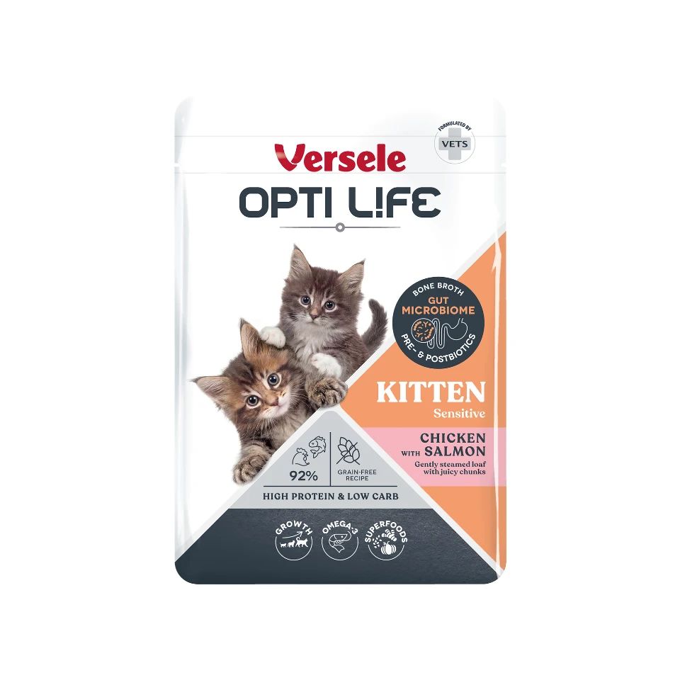 OPTI LIFE Cat Kitten Salmon & Chicken Loaf – mokra karma dla kociąt z łososiem i kurczakiem 85 g
