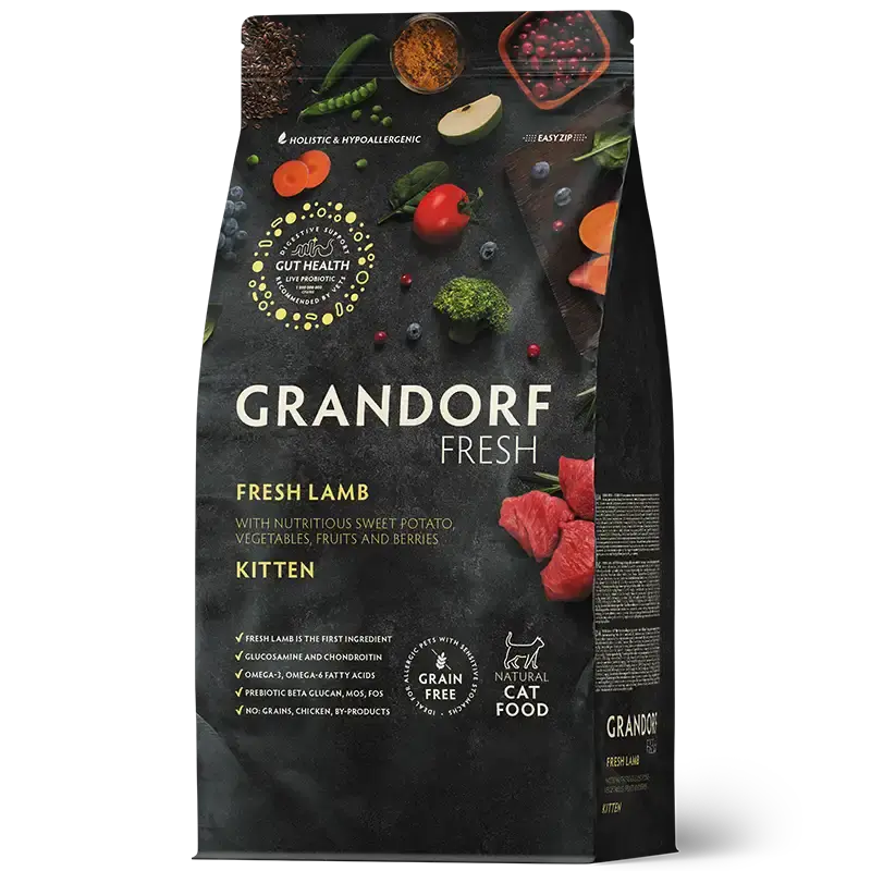 GRANDORF FRESH LAMB- karma z jagnięciną dla kociąt od 3 tygodnia życia, kotek ciężarnych i karmiących 400g