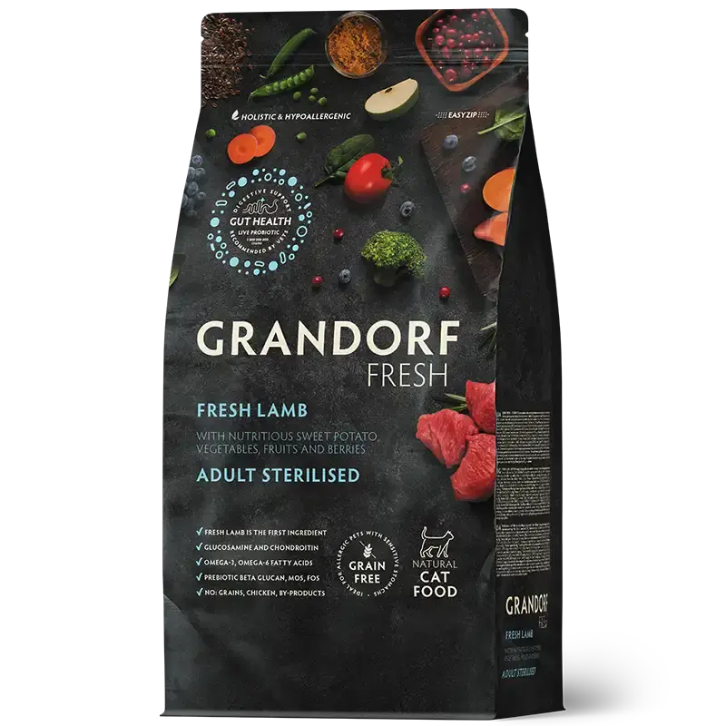 GRANDORF FRESH LAMB- karma z jagnięciną dla dorosłych dorosłych kotów sterylizowanych lub starszych 400g