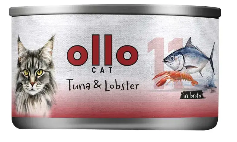 Ollo Cat nr 11 tuńczyk i homar 70g - karma mokra dla kota w sosie własnym