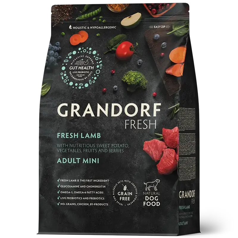 GRANDORF FRESH LAMB- karma z jagnięciną dla psów dorosłych małych ras 1kg 