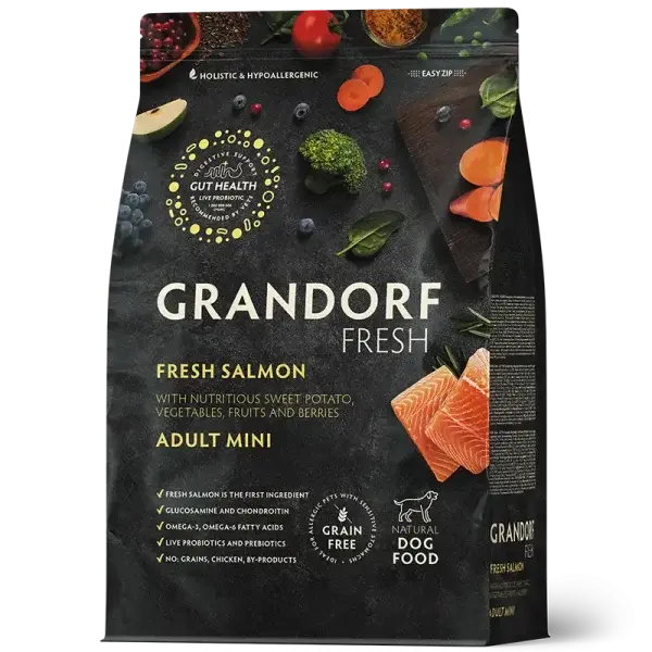 GRANDORF FRESH SALMON- karma z łososiem dla dorosłych psów małych ras 1kg